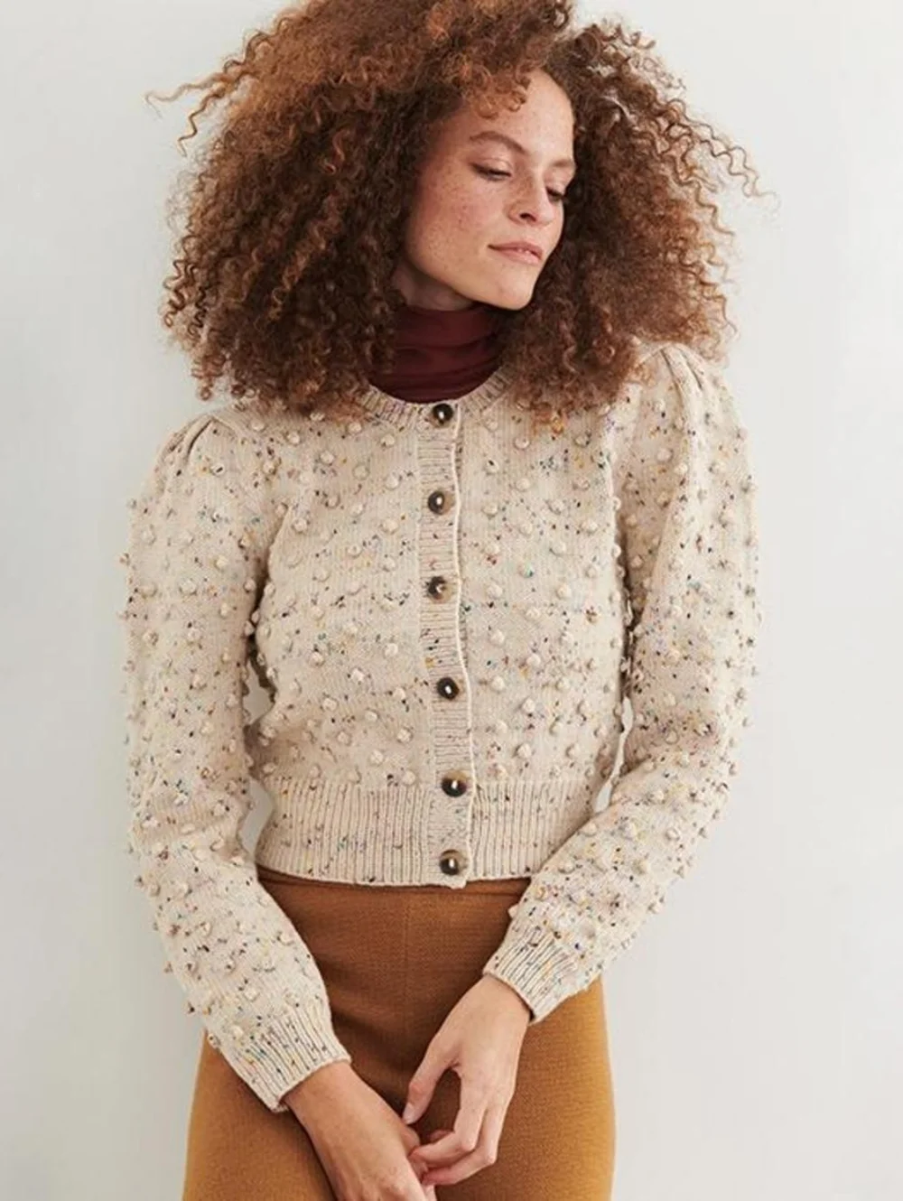 Misha & Puff Ellie Popcorn Cardigan in Iris Confetti - Picture 1 of 15